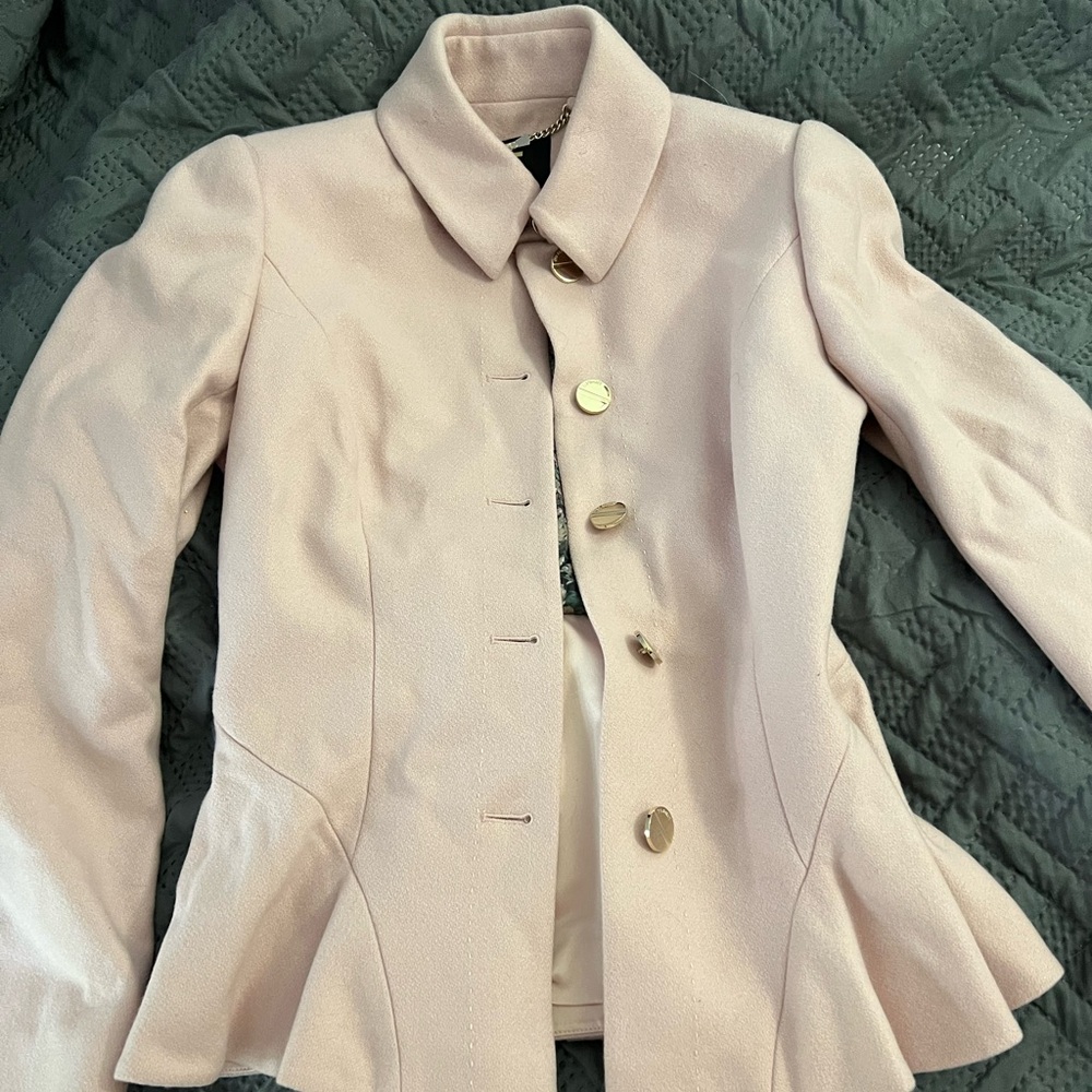 Gorgeous pink Wool Ted Baker peplum Jacket